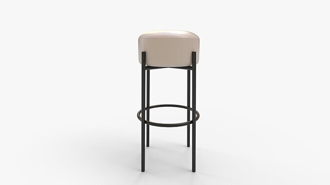COLAMY Modern Bar Stool 3D model 4