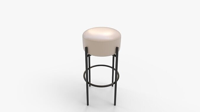 COLAMY Modern Bar Stool 3D model 5