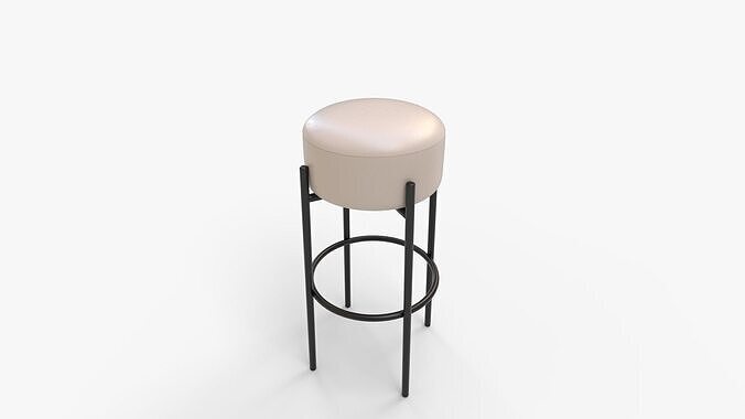 COLAMY Modern Bar Stool 3D model 7