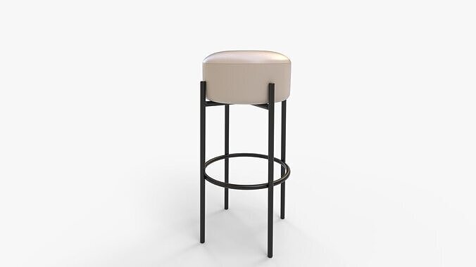 COLAMY Modern Bar Stool 3D model 6