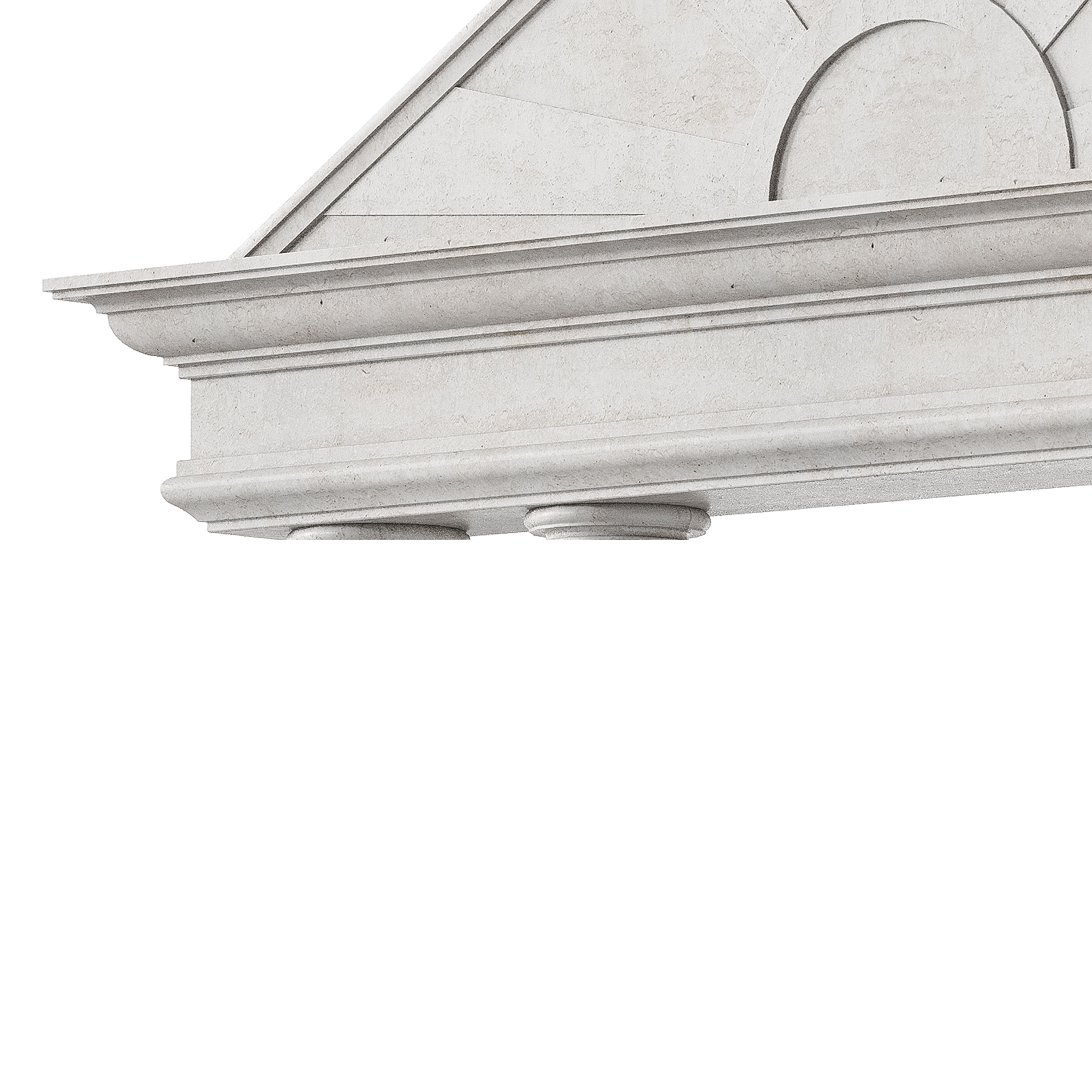 Classical Pediment with Elegant Columns 3D model_5