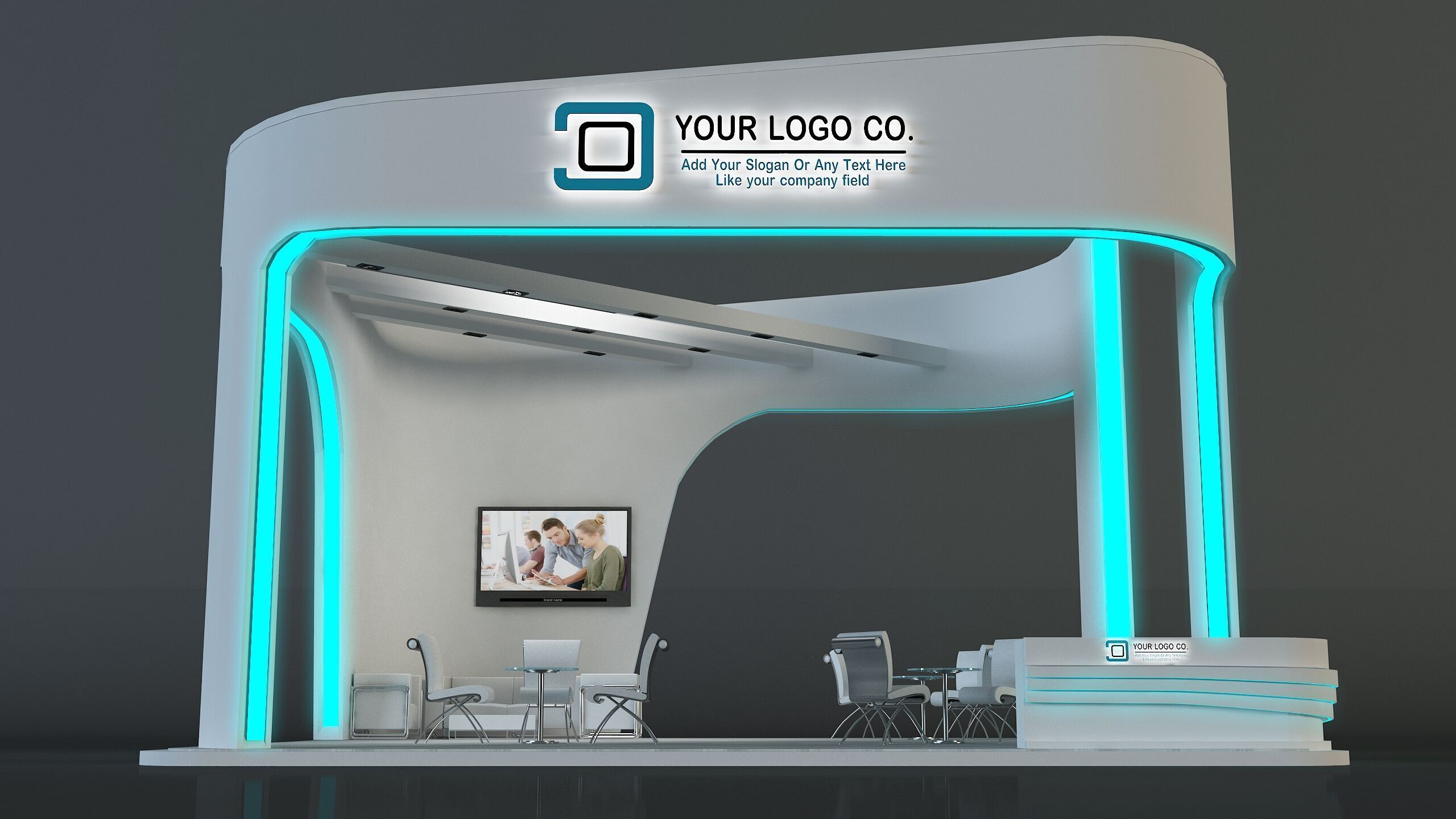  Booth Exhibition Stand a668 3D model_3