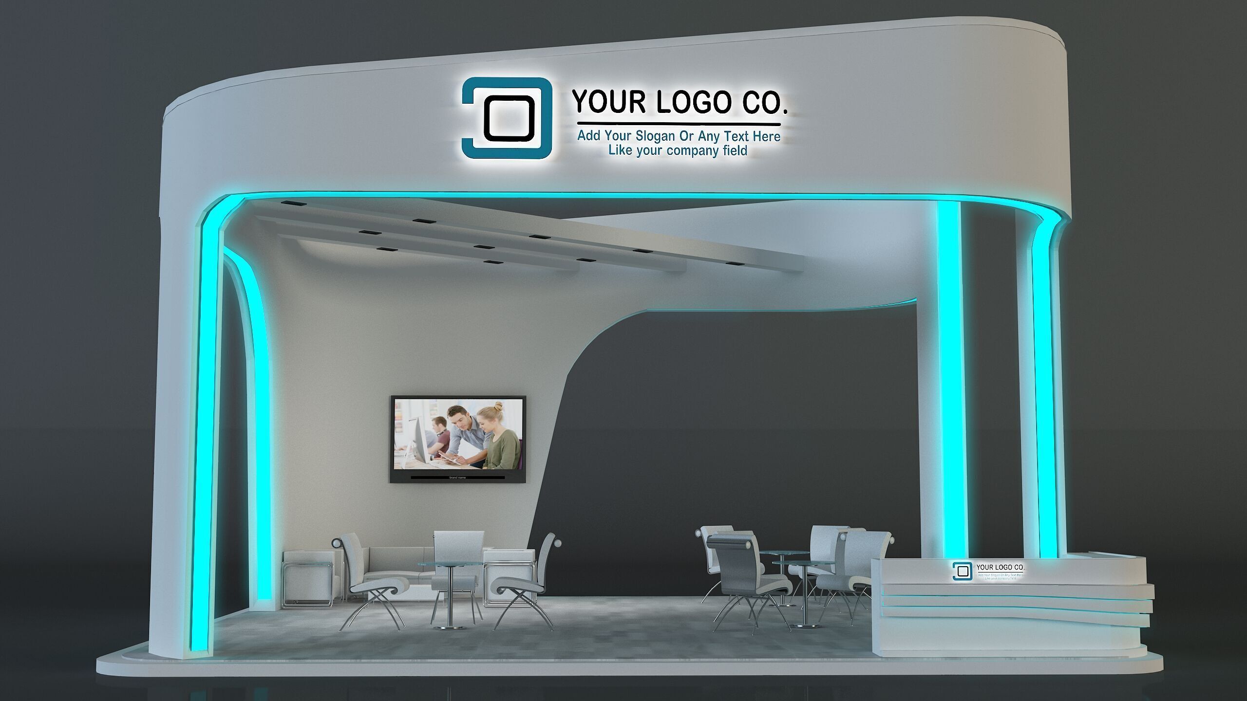  Booth Exhibition Stand a668 3D model_5