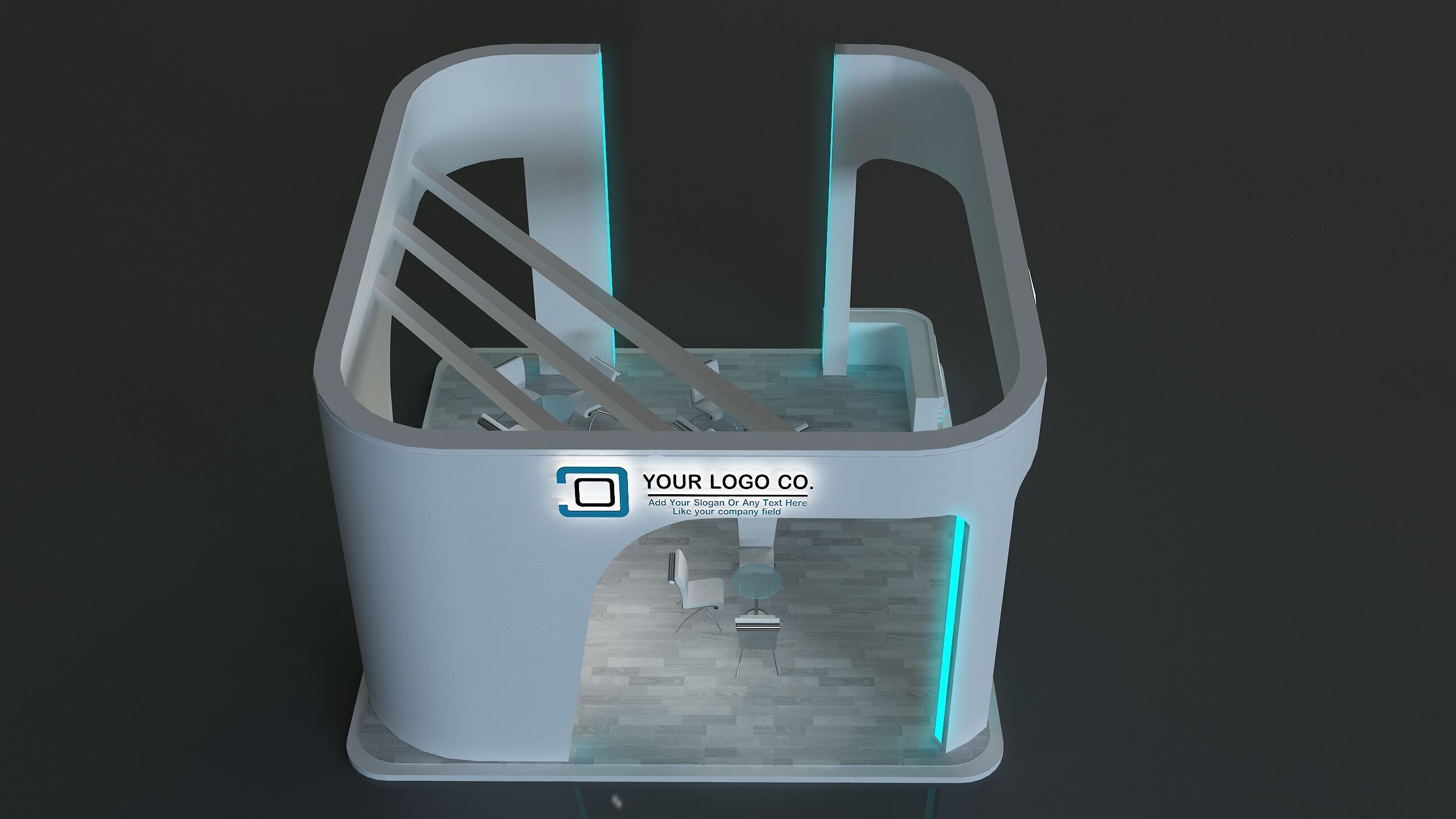  Booth Exhibition Stand a668 3D model_8