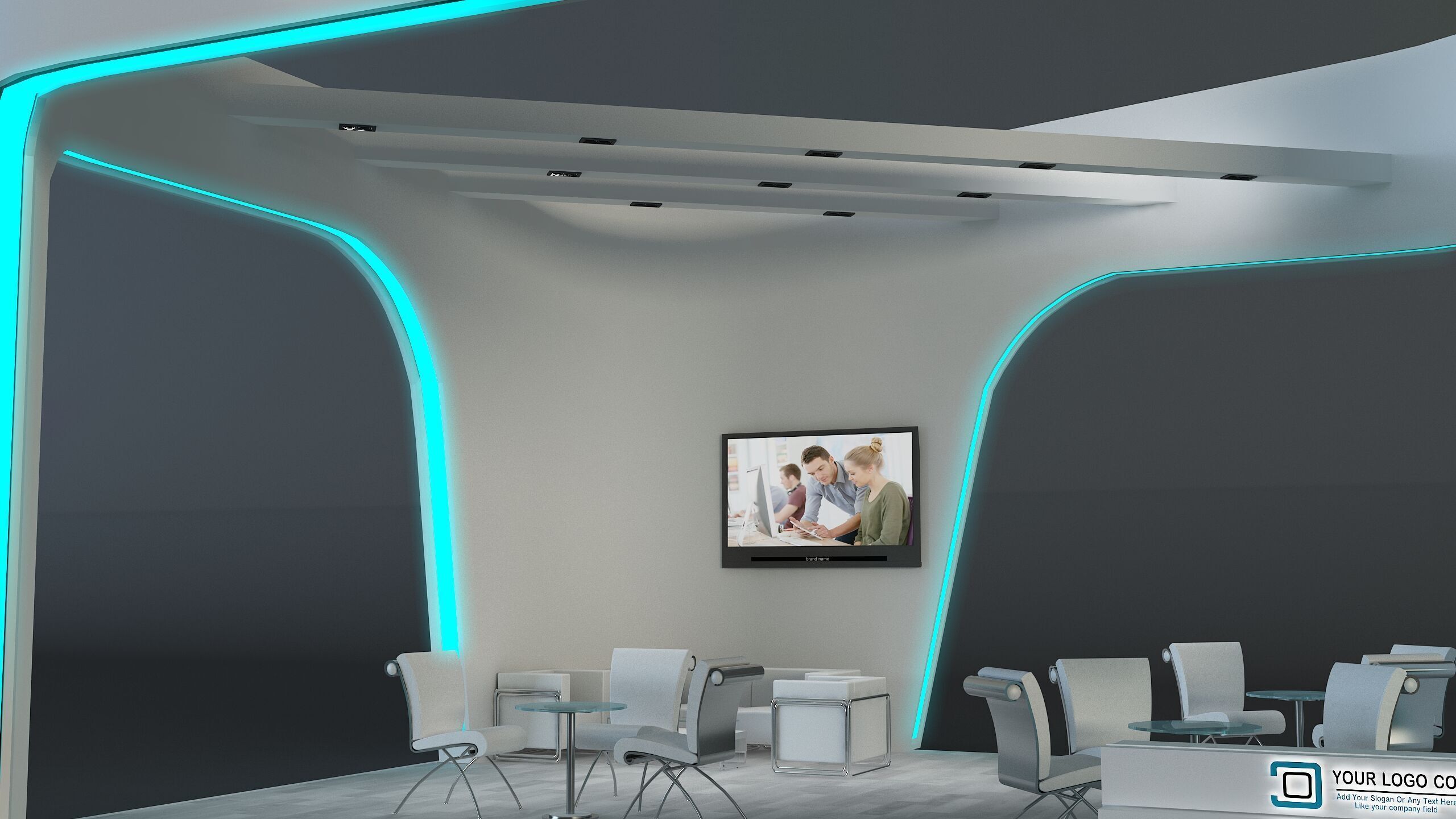  Booth Exhibition Stand a668 3D model_7