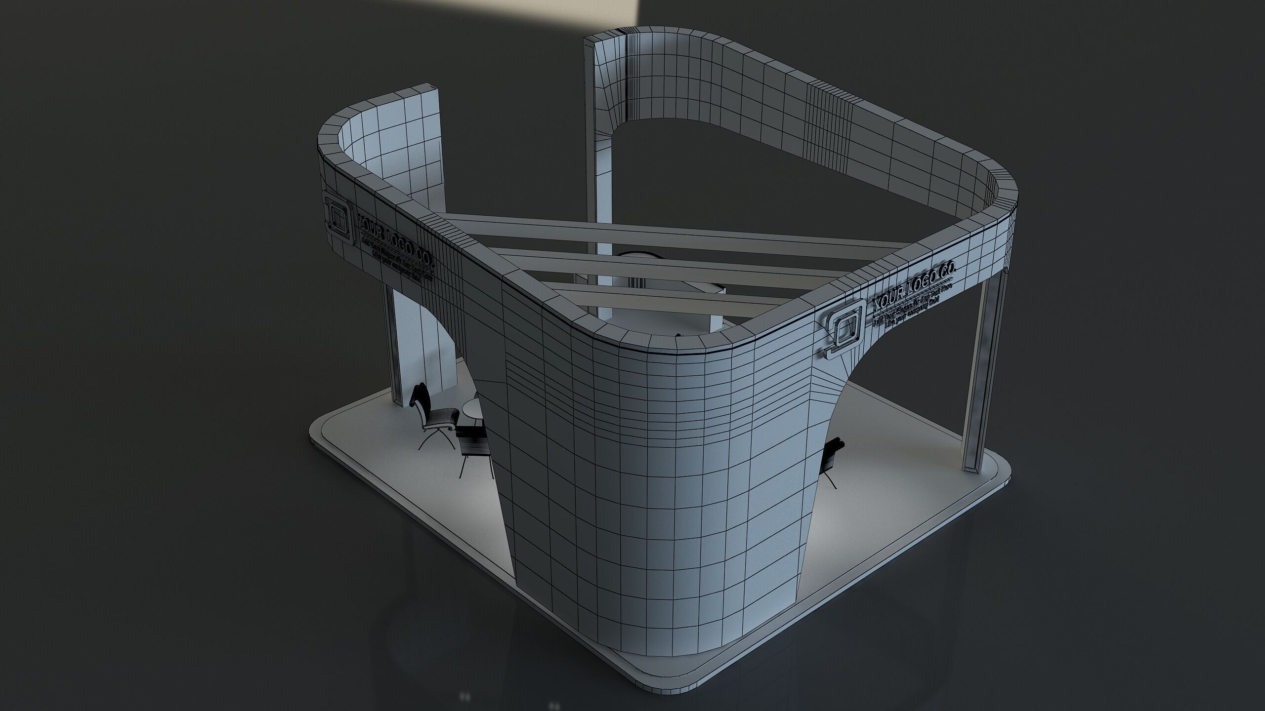  Booth Exhibition Stand a668 3D model_11