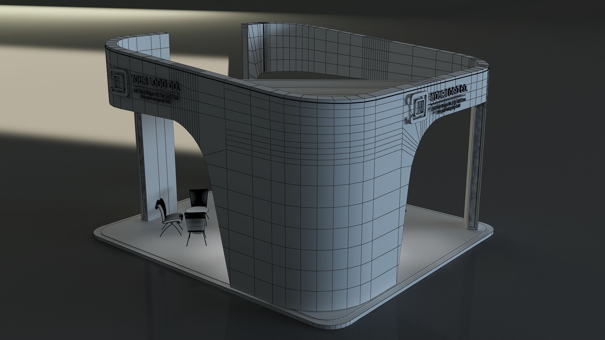  Booth Exhibition Stand a668 3D model_10