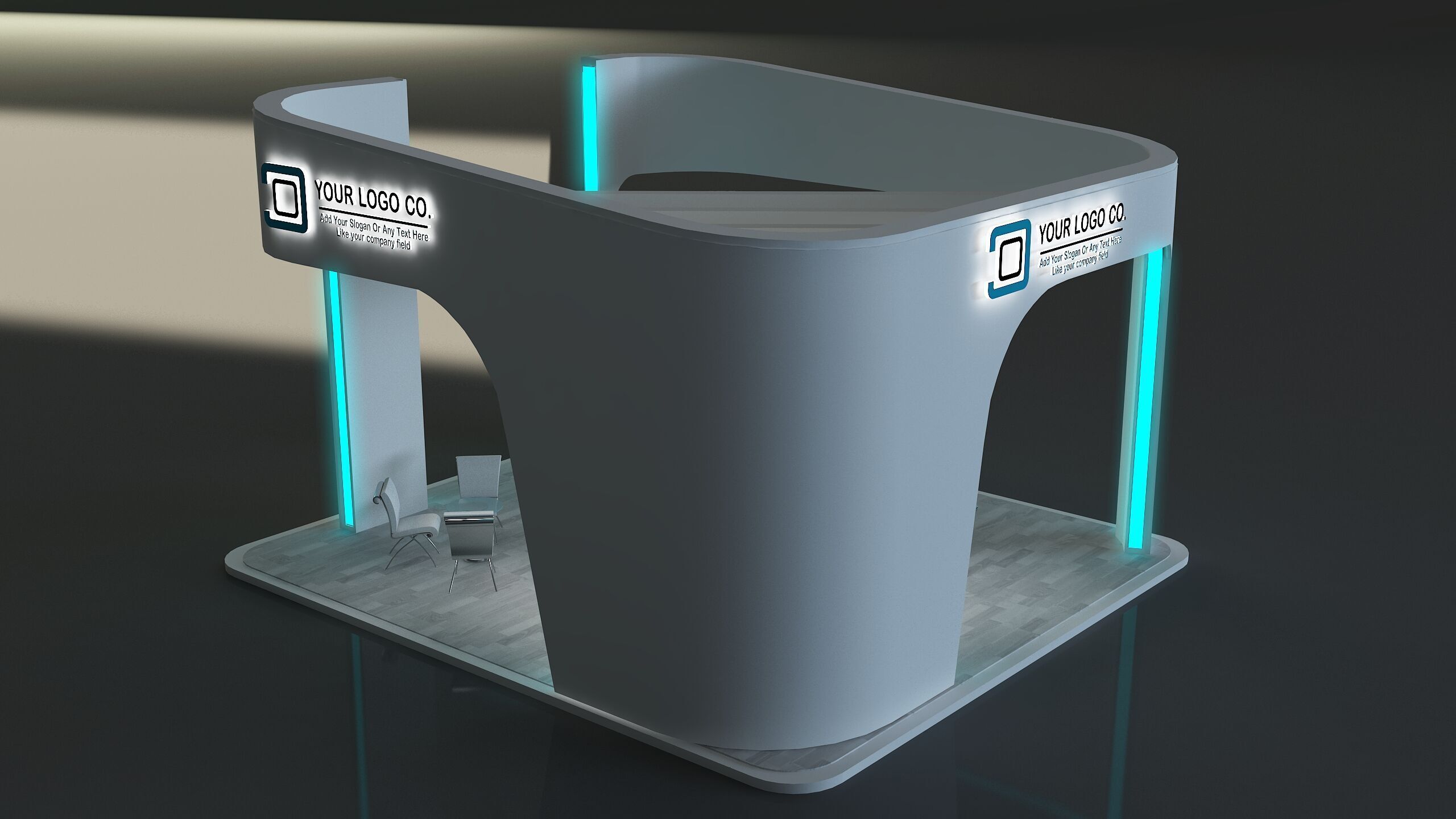  Booth Exhibition Stand a668 3D model_4
