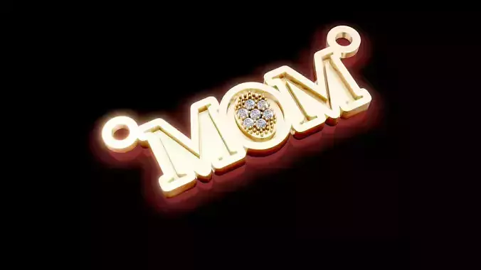 MOM Name pendant