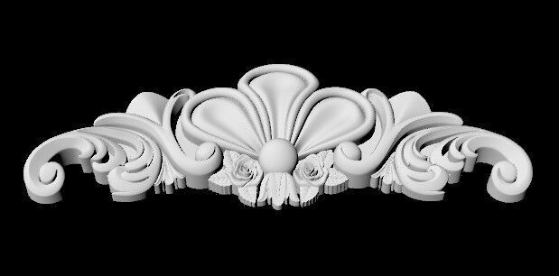 Central decor ornament for furniture 3D model_1