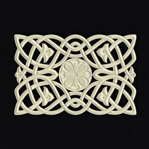 Central decor ornament for furniture 3D model