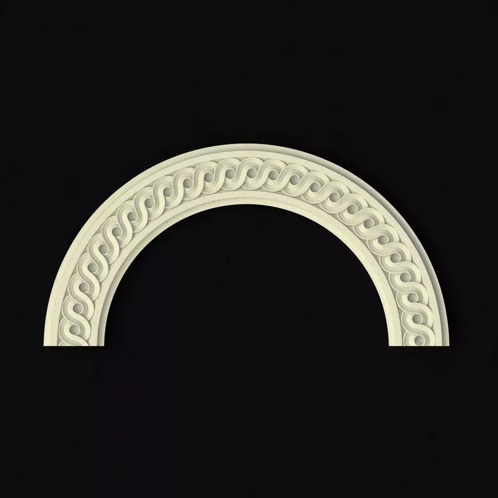 Central decor ornament for furniture 3D model
