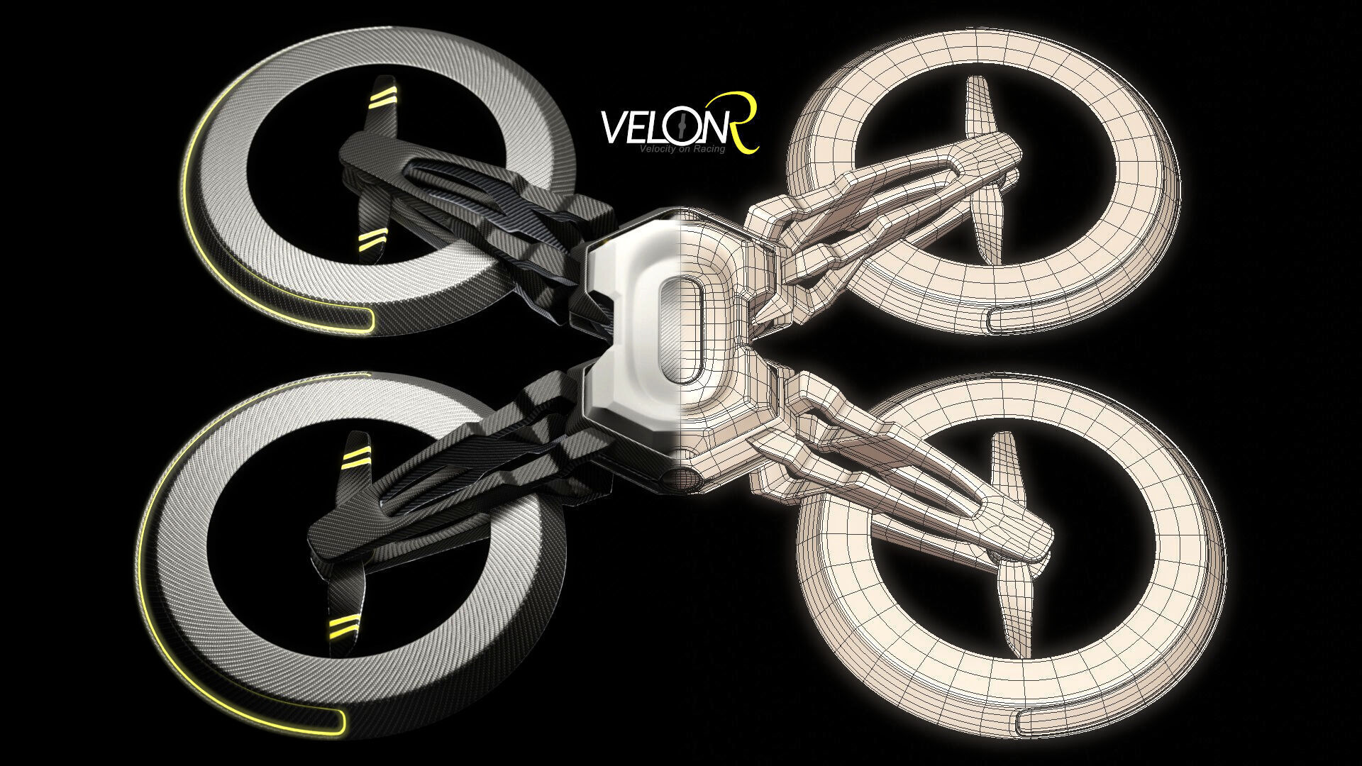 Racing Drone Low-poly 3D model_7