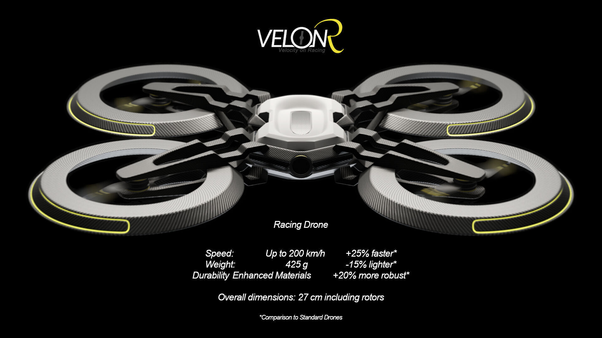 Racing Drone Low-poly 3D model_20