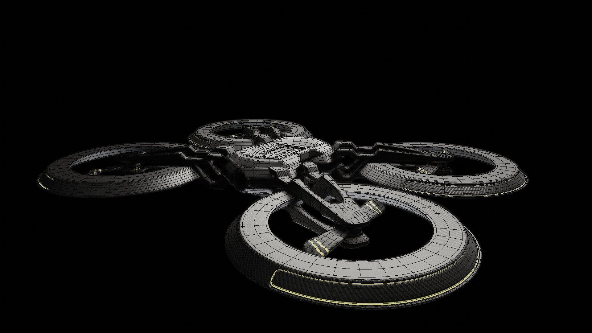 Racing Drone Low-poly 3D model_22