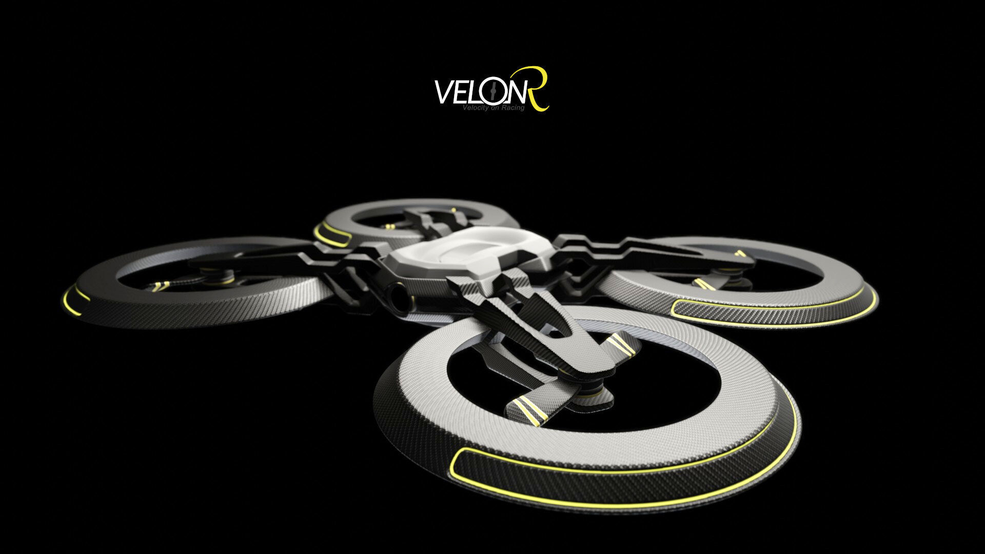 Racing Drone Low-poly 3D model_1