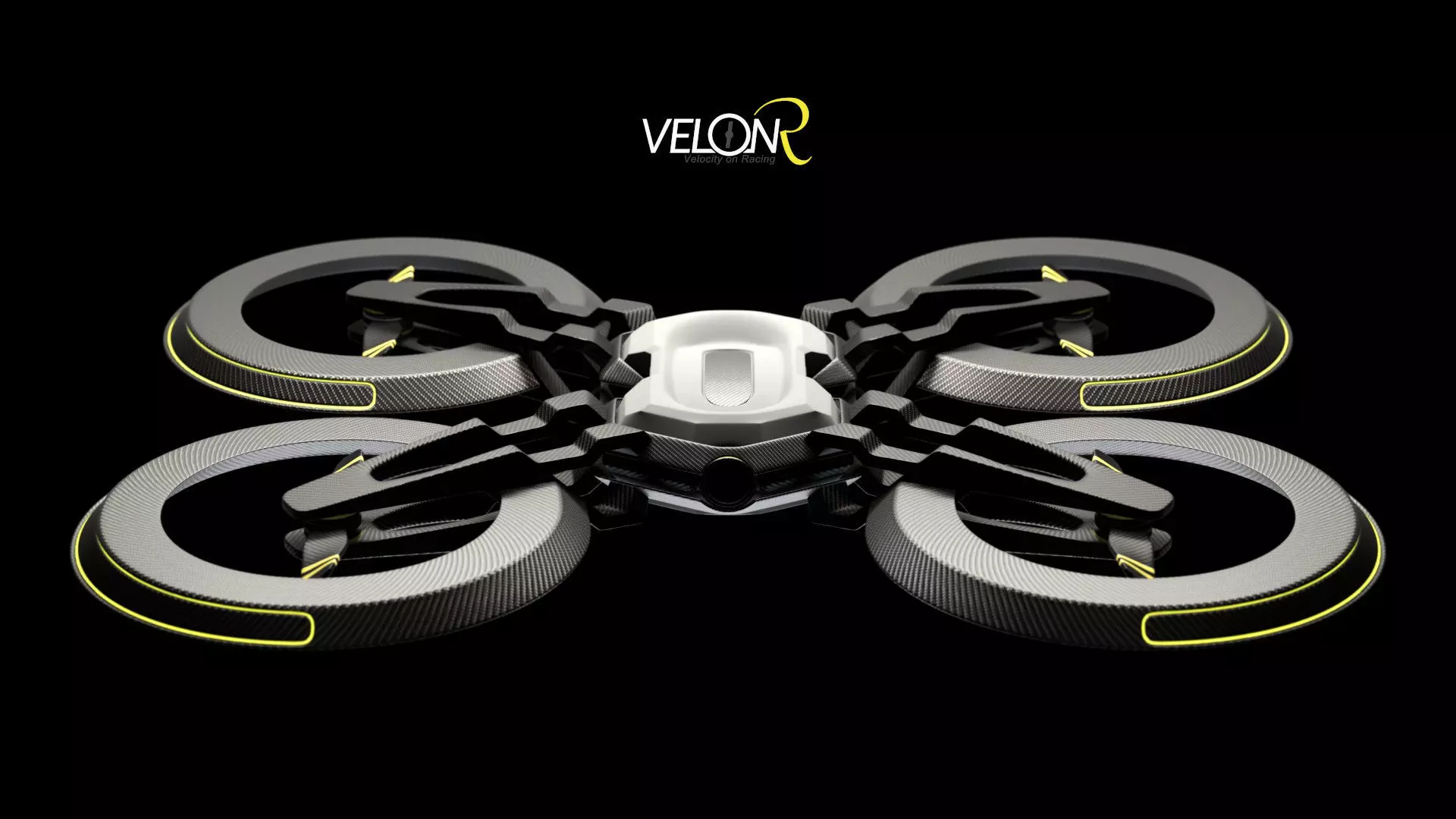 Racing Drone Low-poly 3D model_0