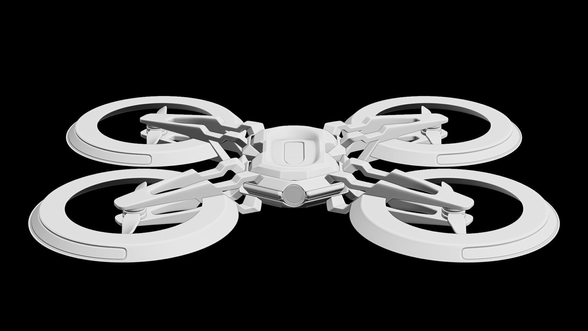 Racing Drone Low-poly 3D model_8