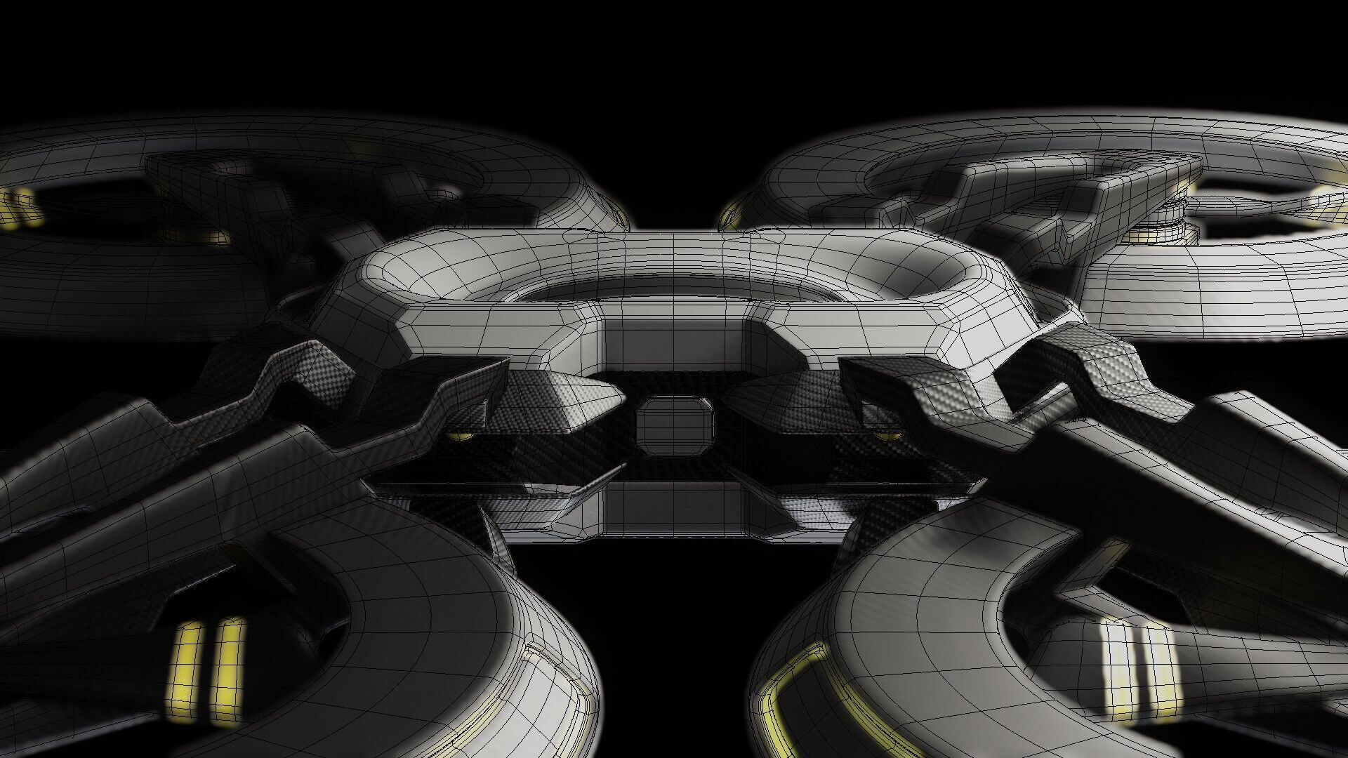 Racing Drone Low-poly 3D model_26