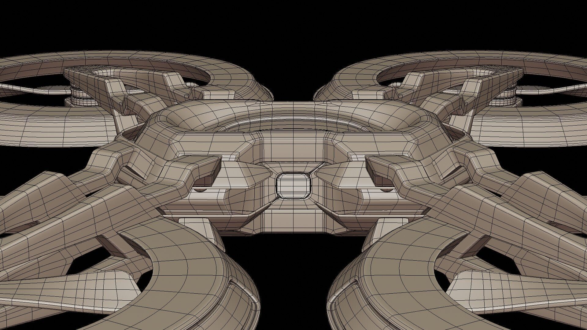 Racing Drone Low-poly 3D model_19