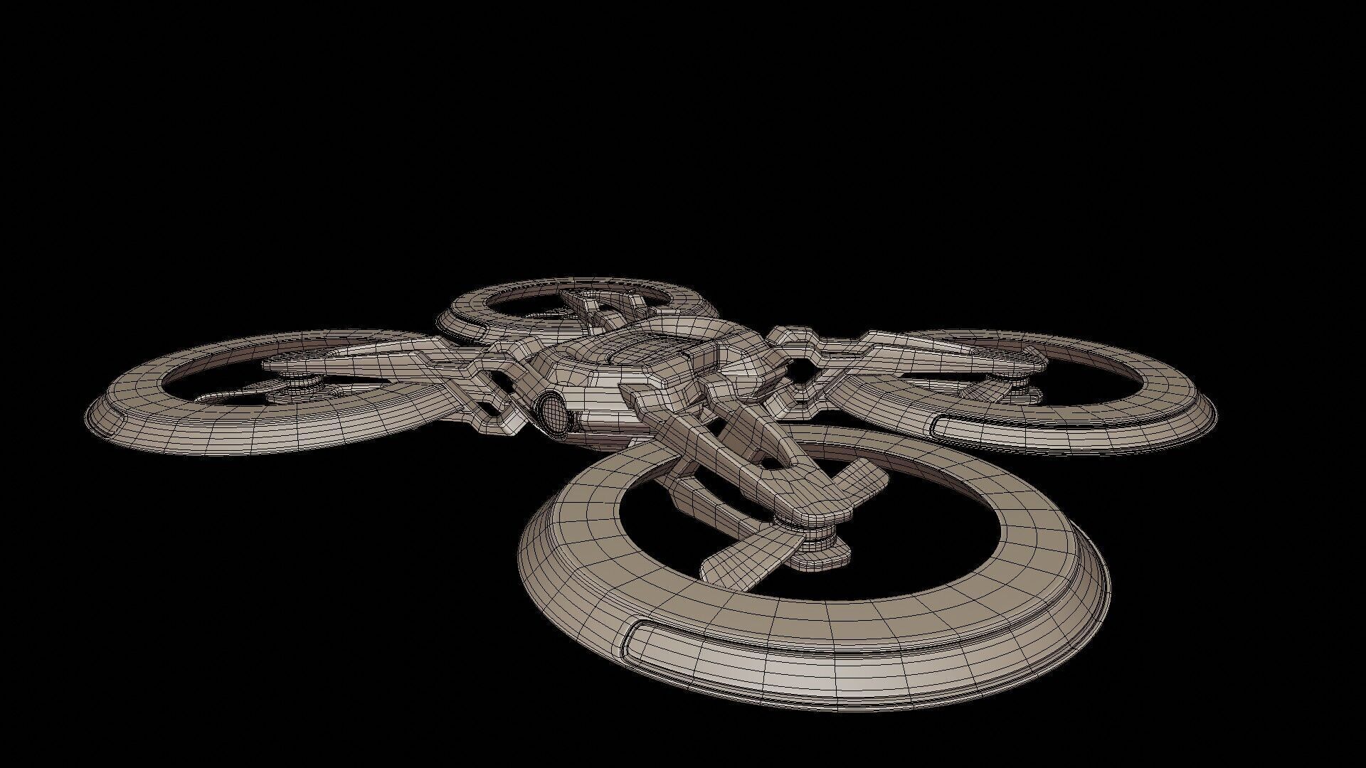 Racing Drone Low-poly 3D model_15