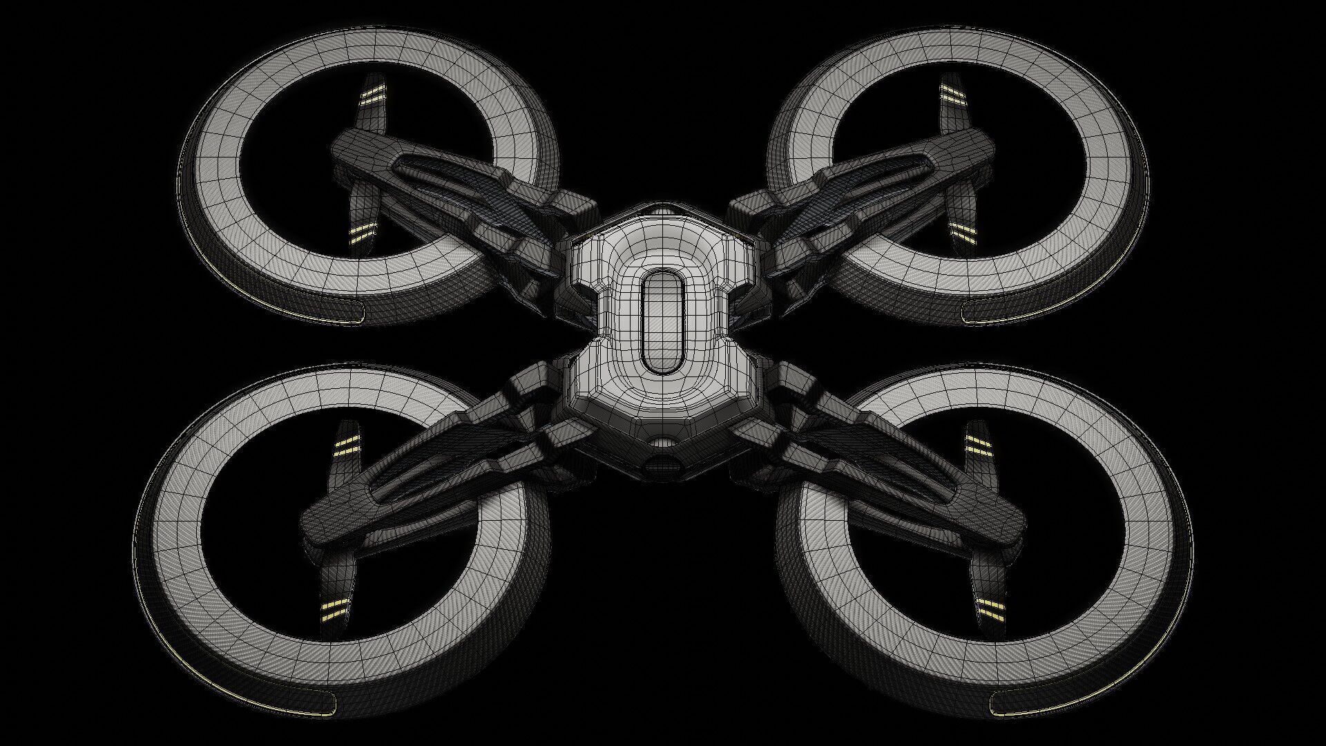 Racing Drone Low-poly 3D model_23