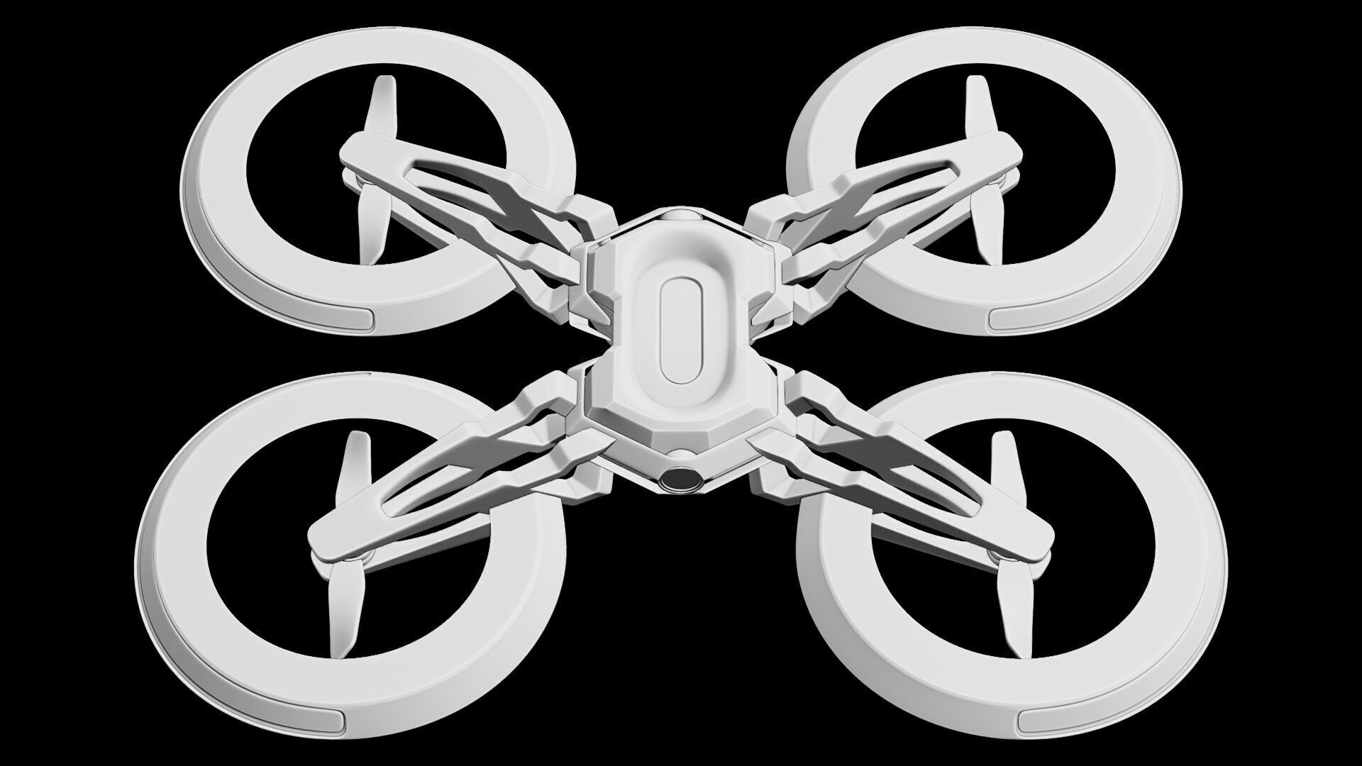 Racing Drone Low-poly 3D model_10