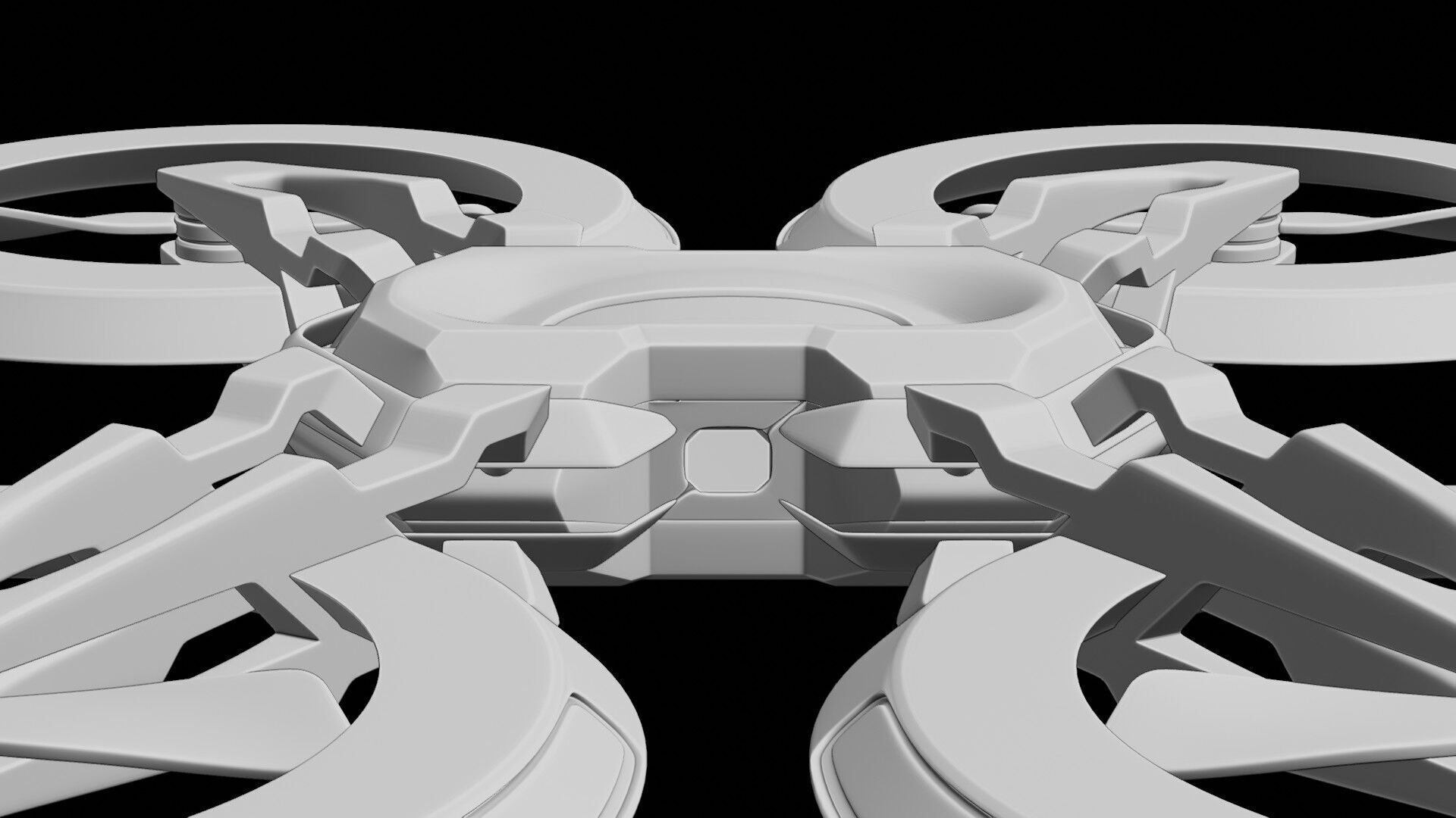 Racing Drone Low-poly 3D model_13