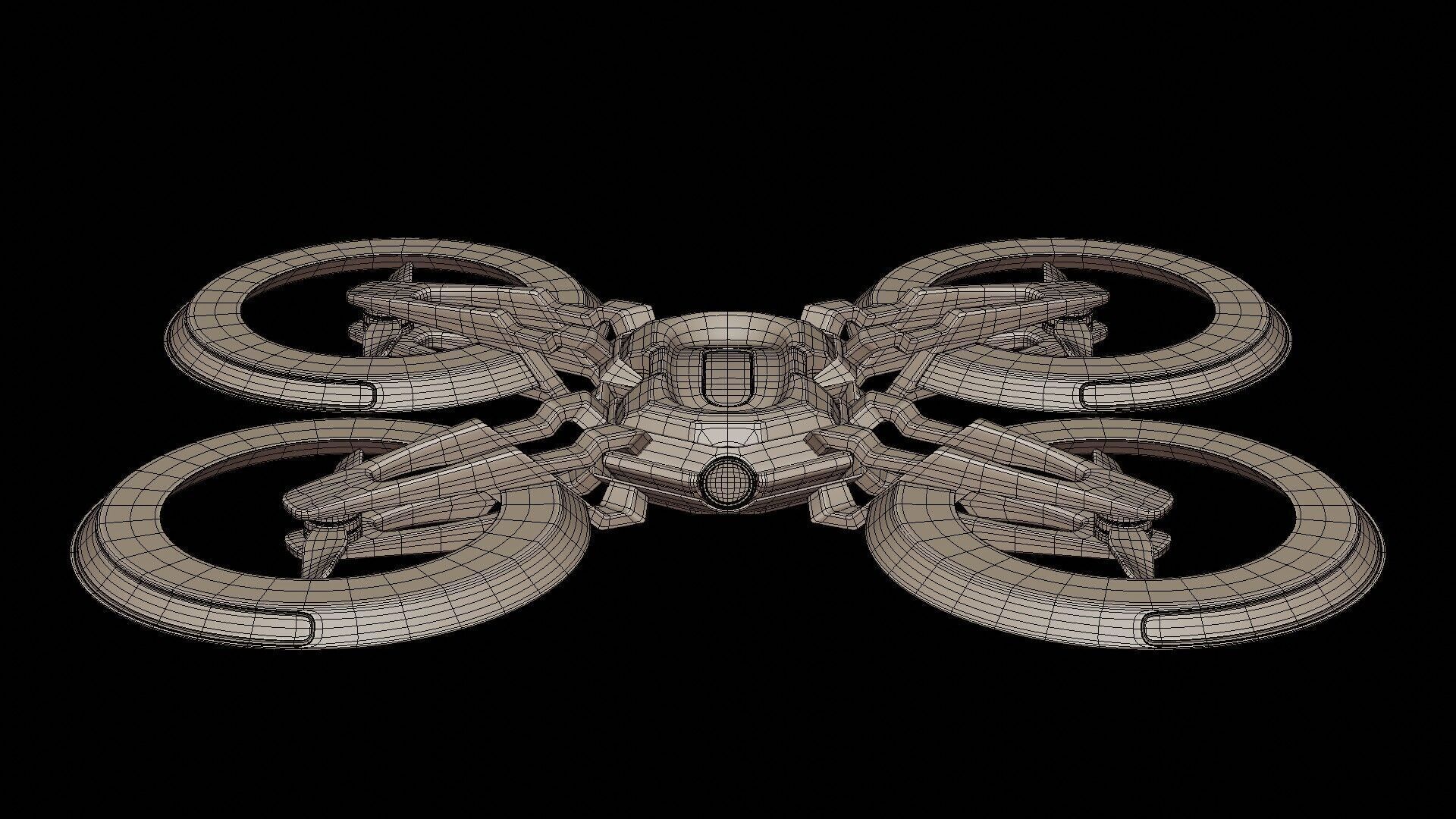 Racing Drone Low-poly 3D model_14