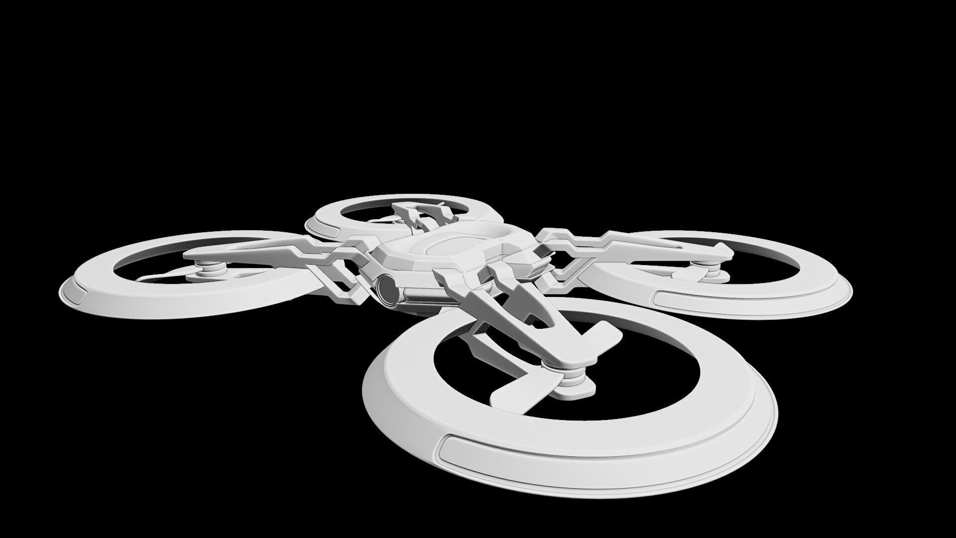 Racing Drone Low-poly 3D model_9
