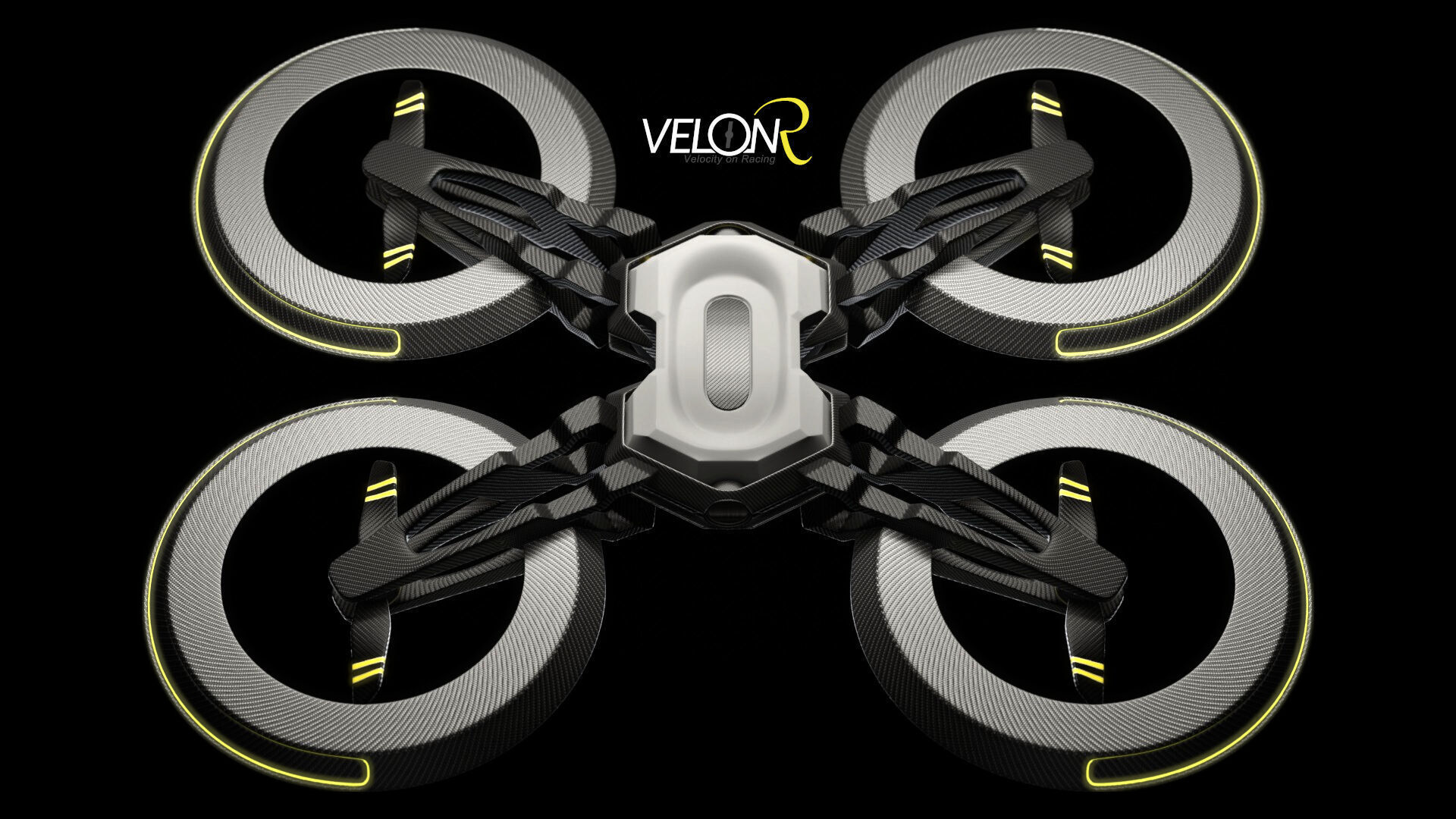 Racing Drone Low-poly 3D model_2