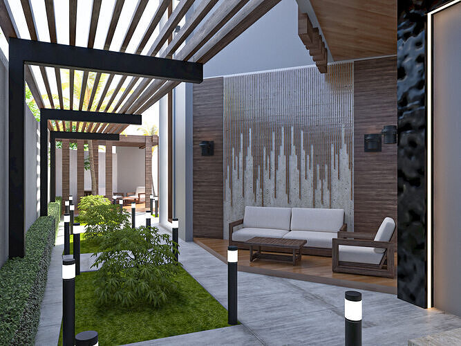 vila building 3D model 3D model 6