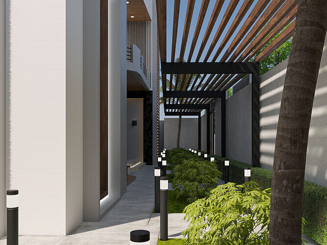 vila building 3D model 3D model 7