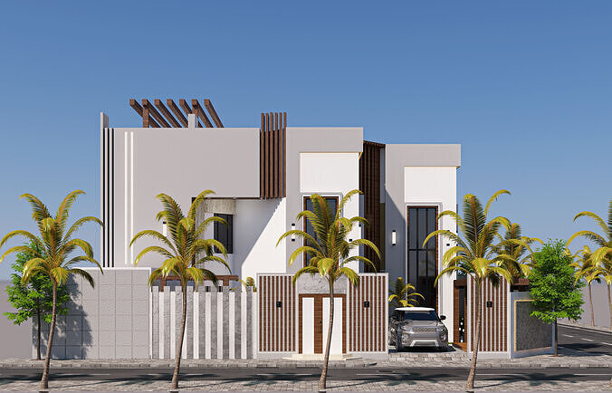 vila building 3D model 3D model 2