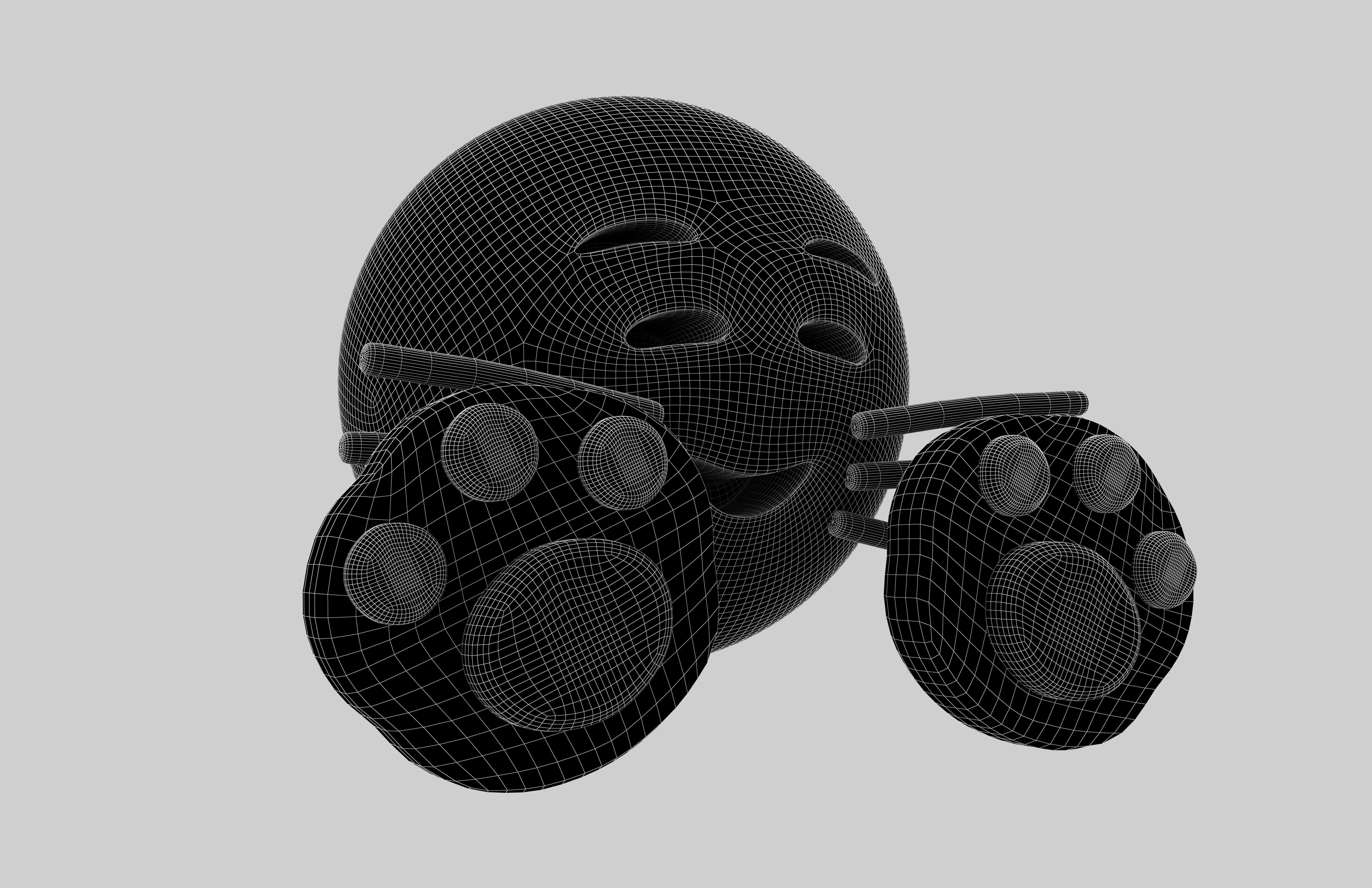 Cat Smiling Face With Cat Paw Emoji v1 004 Low-poly 3D model_6