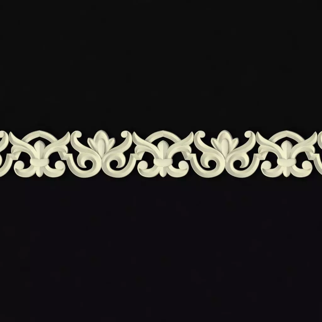 Central decor ornament for furniture 3D model_0