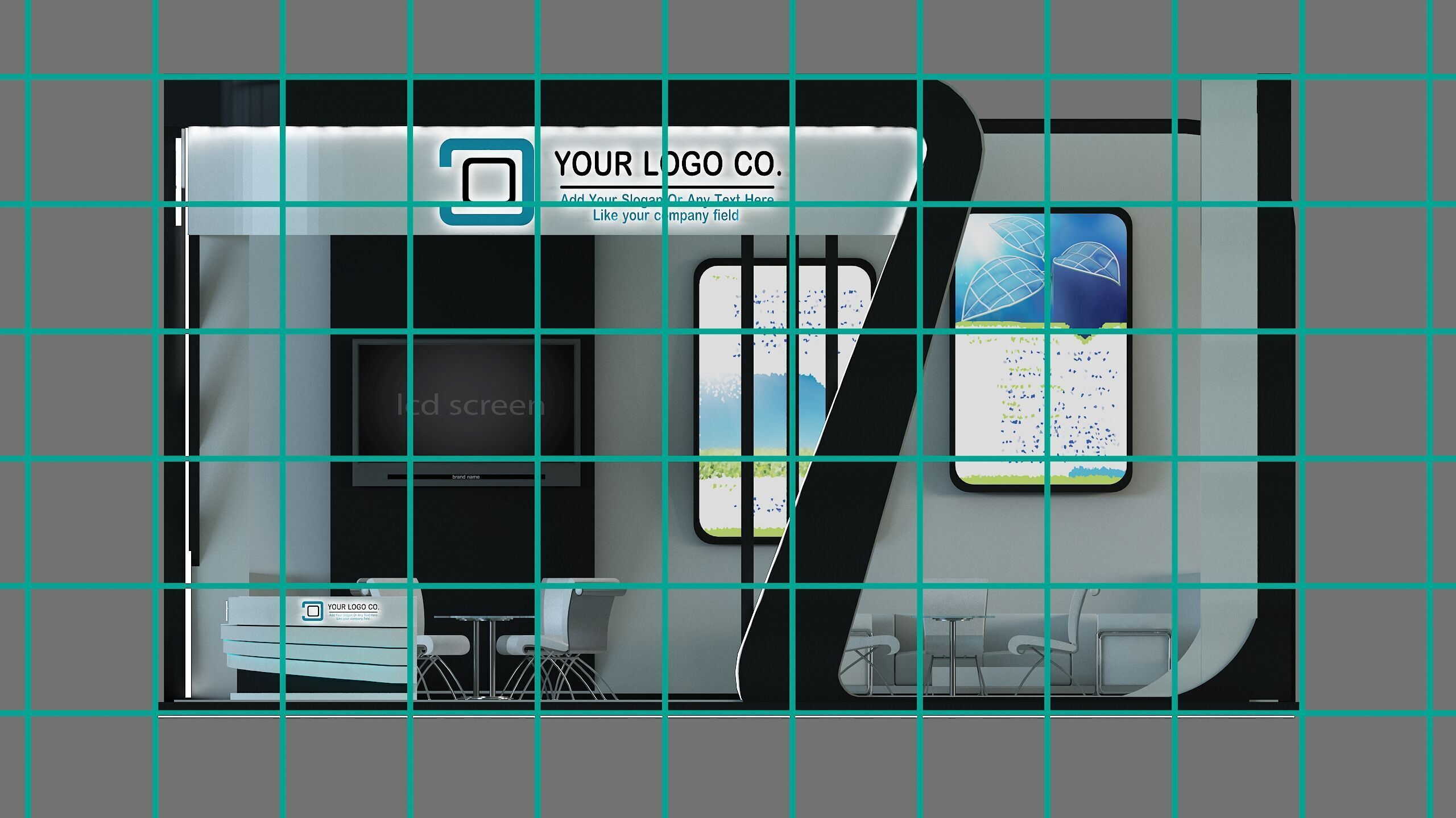 Booth Exhibition Stand a671a 3D model_21