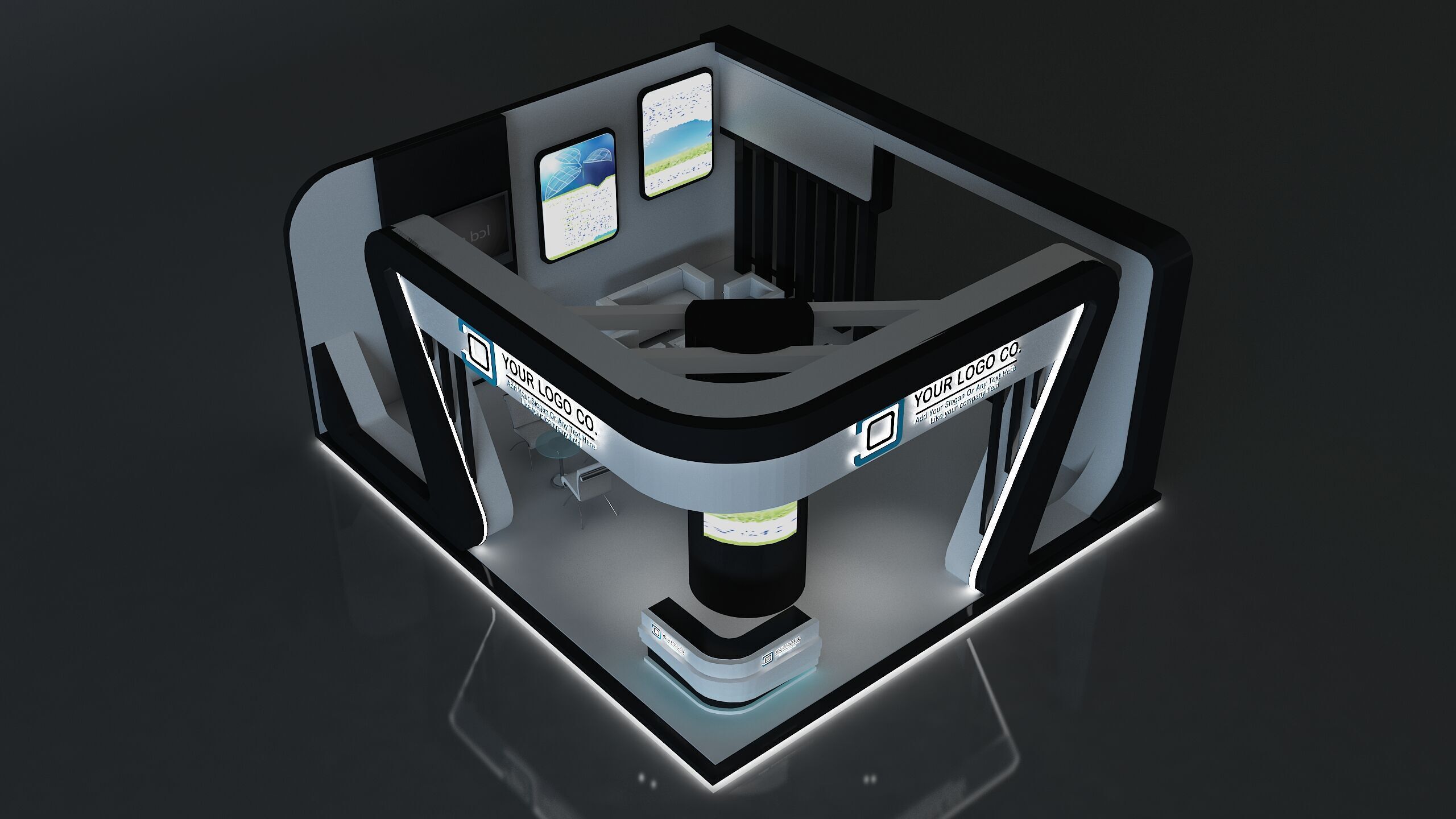 Booth Exhibition Stand a671a 3D model_8