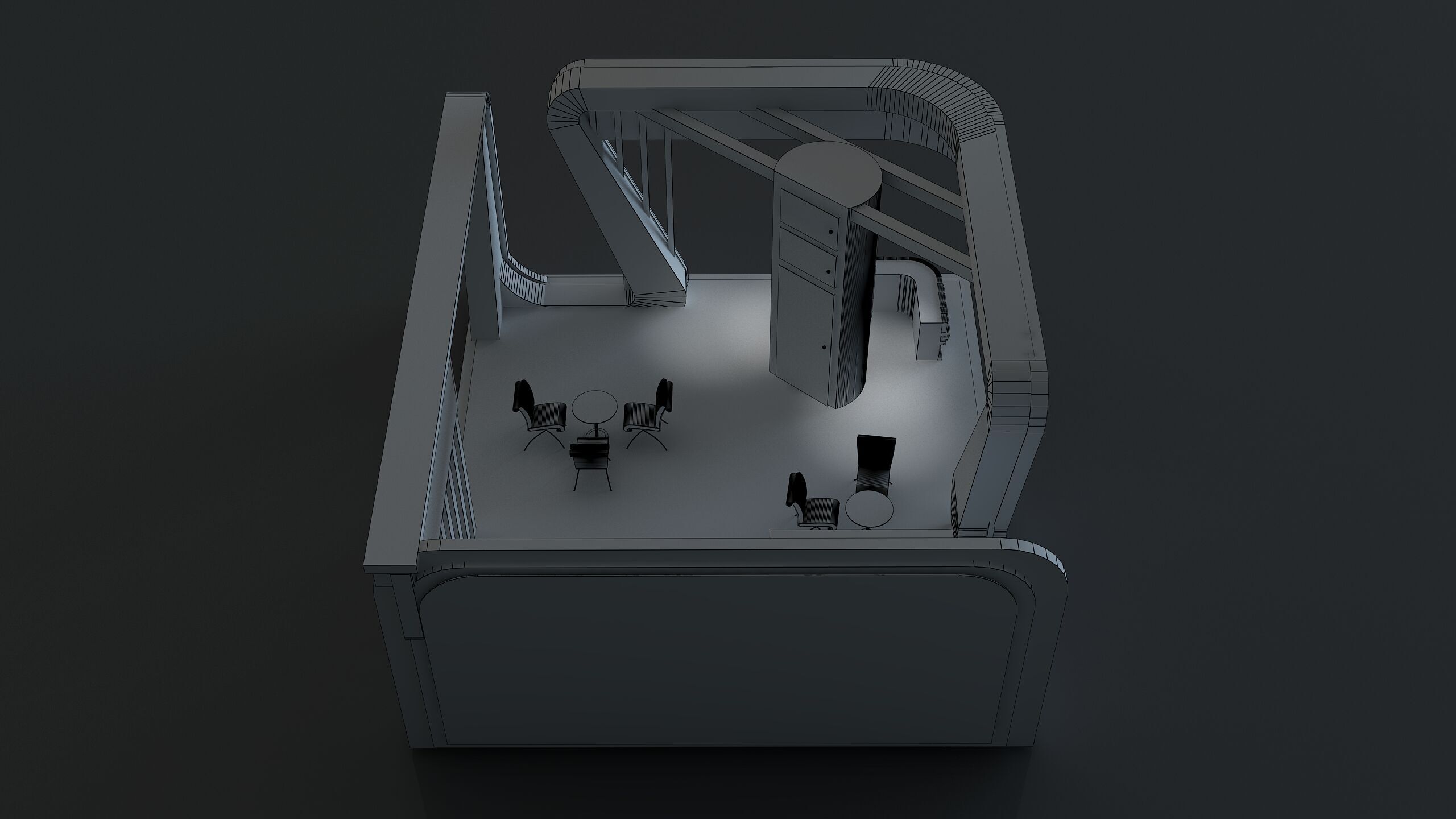 Booth Exhibition Stand a671a 3D model_19