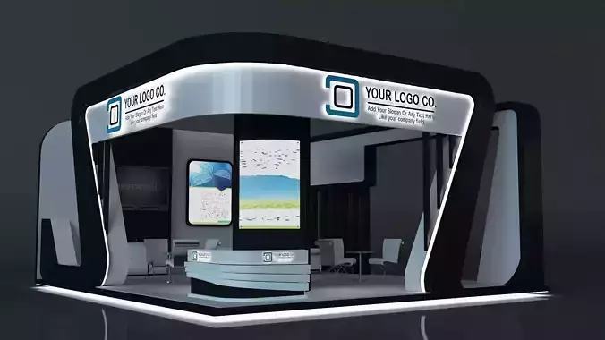  Booth Exhibition Stand a671a 3D model