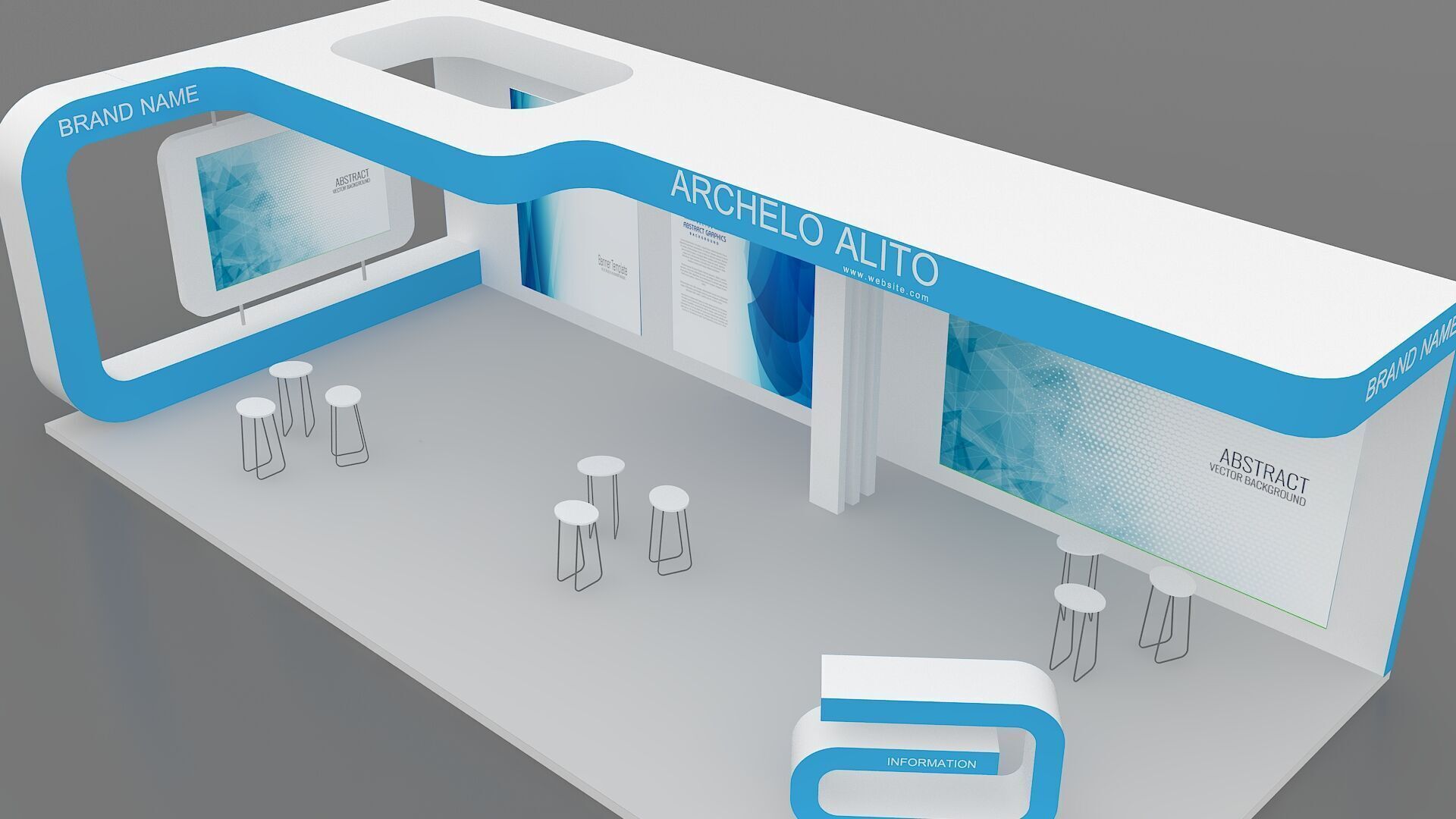 Booth Exhibition 3D model 3D model_7
