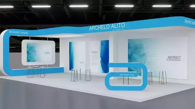 Booth Exhibition 3D model  3D model