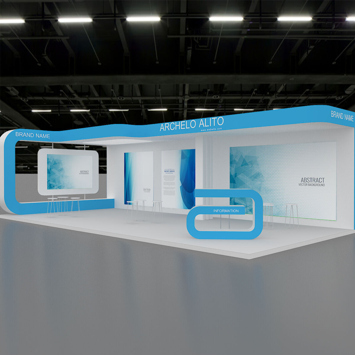 Booth Exhibition 3D model 3D model_5