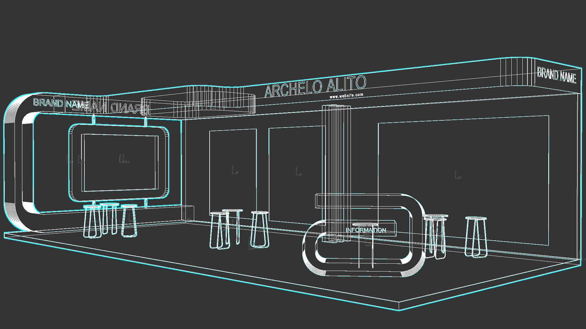 Booth Exhibition 3D model 3D model_6