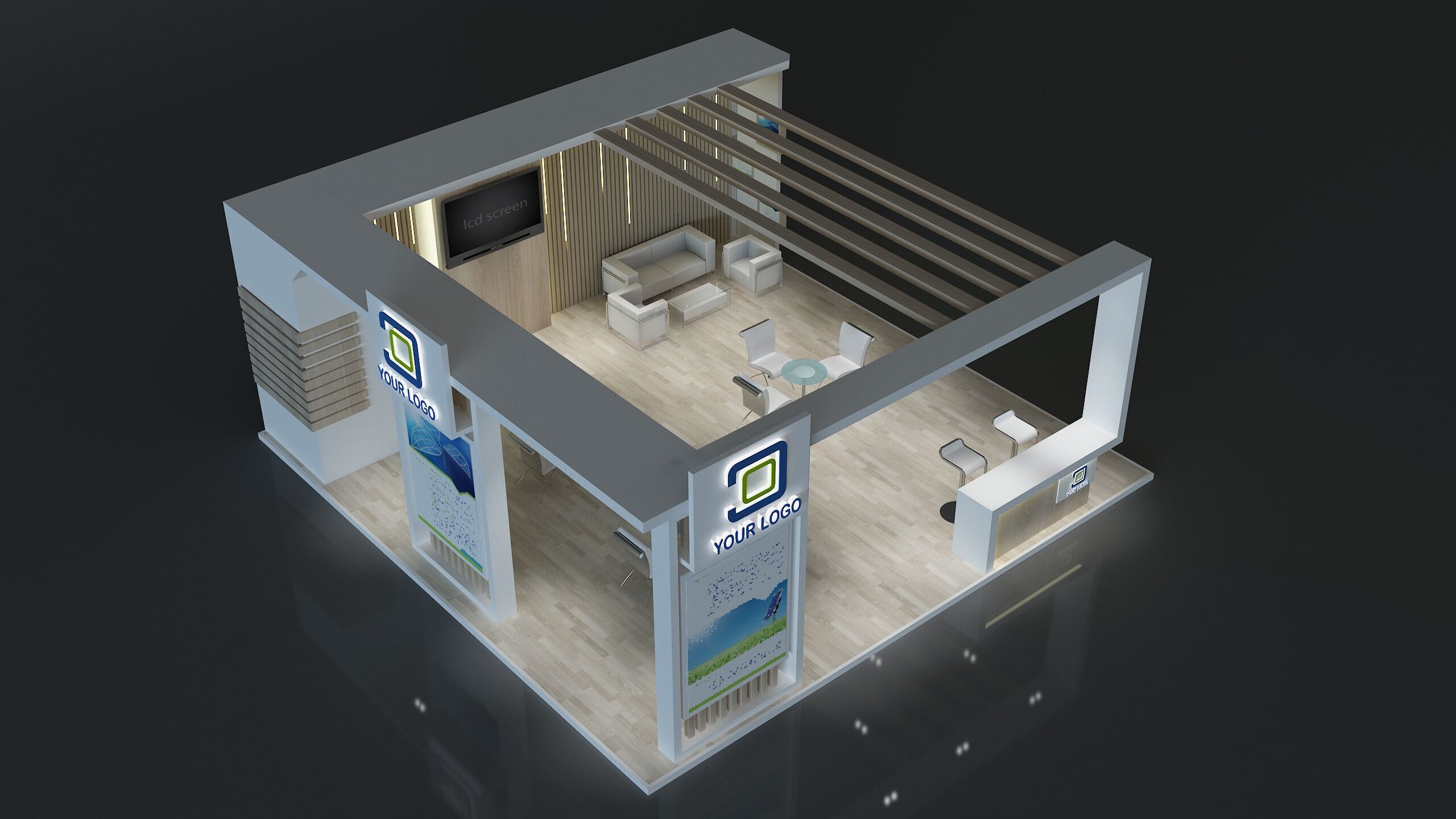  Booth Exhibition Stand a672b 3D model_5