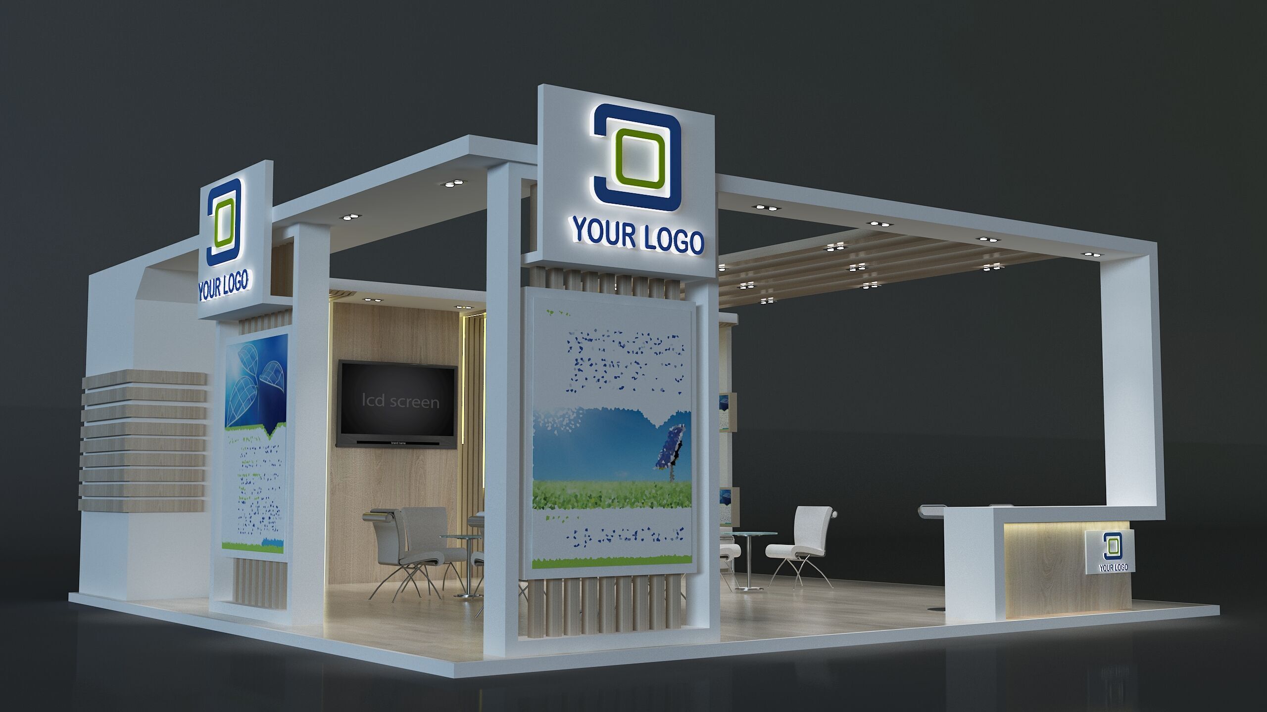  Booth Exhibition Stand a672b 3D model_7