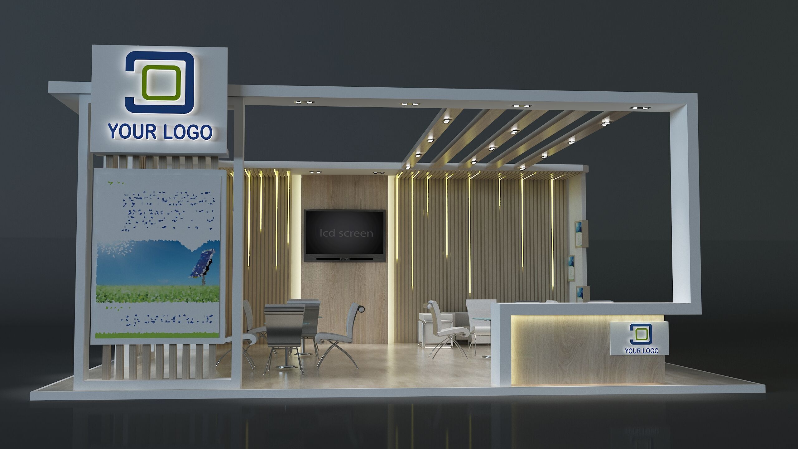  Booth Exhibition Stand a672b 3D model_1
