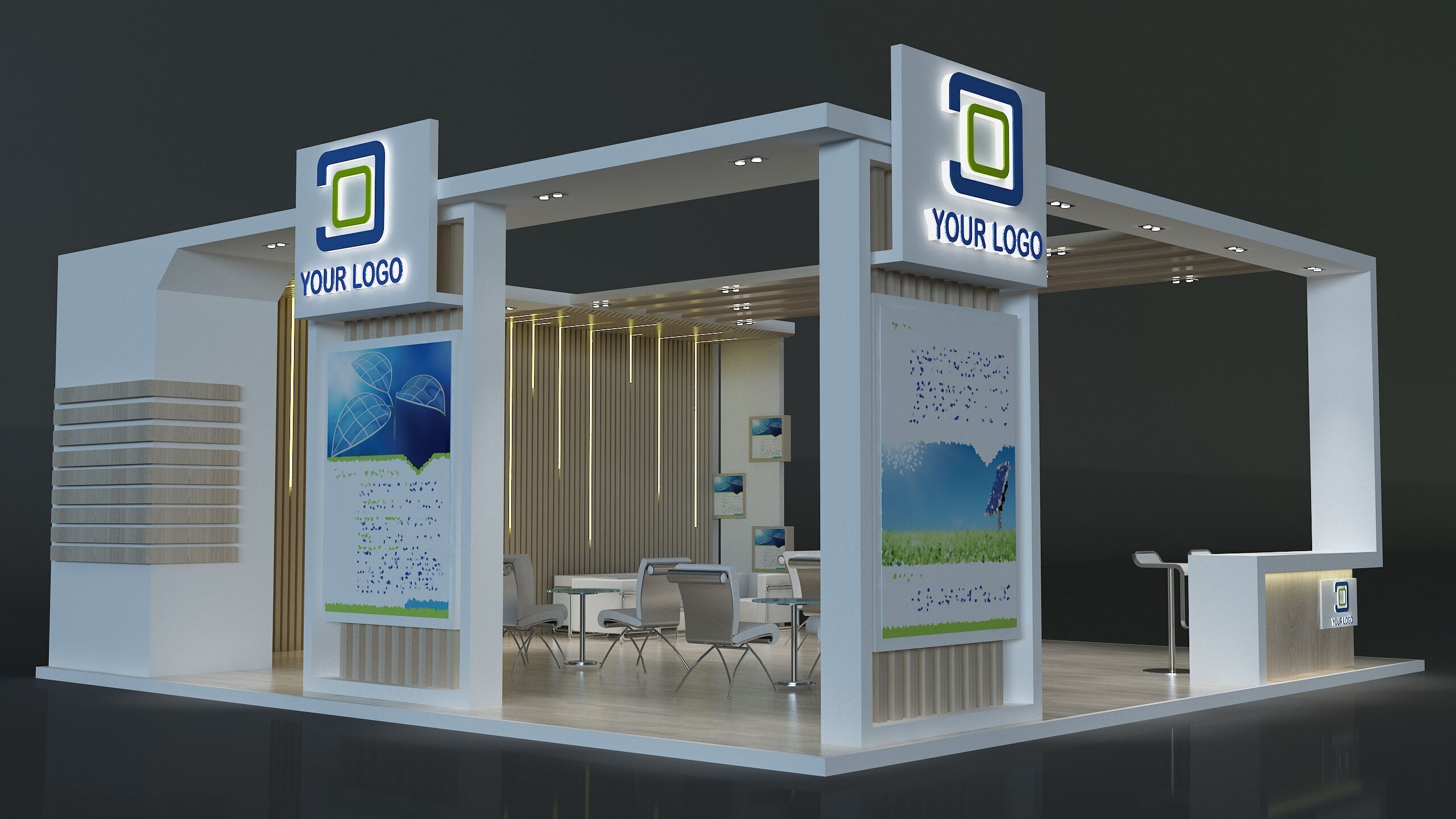  Booth Exhibition Stand a672b 3D model_3