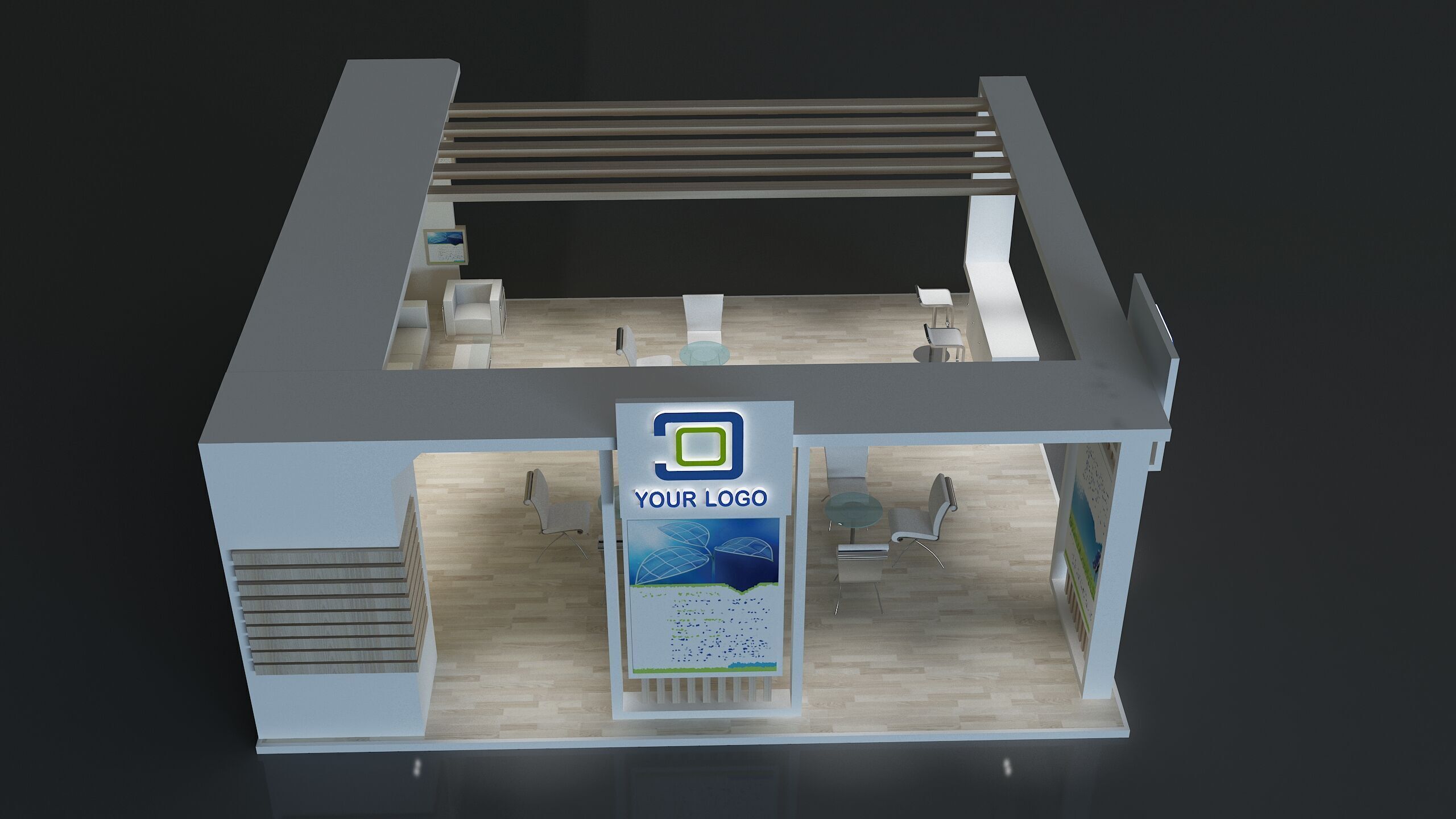  Booth Exhibition Stand a672b 3D model_2