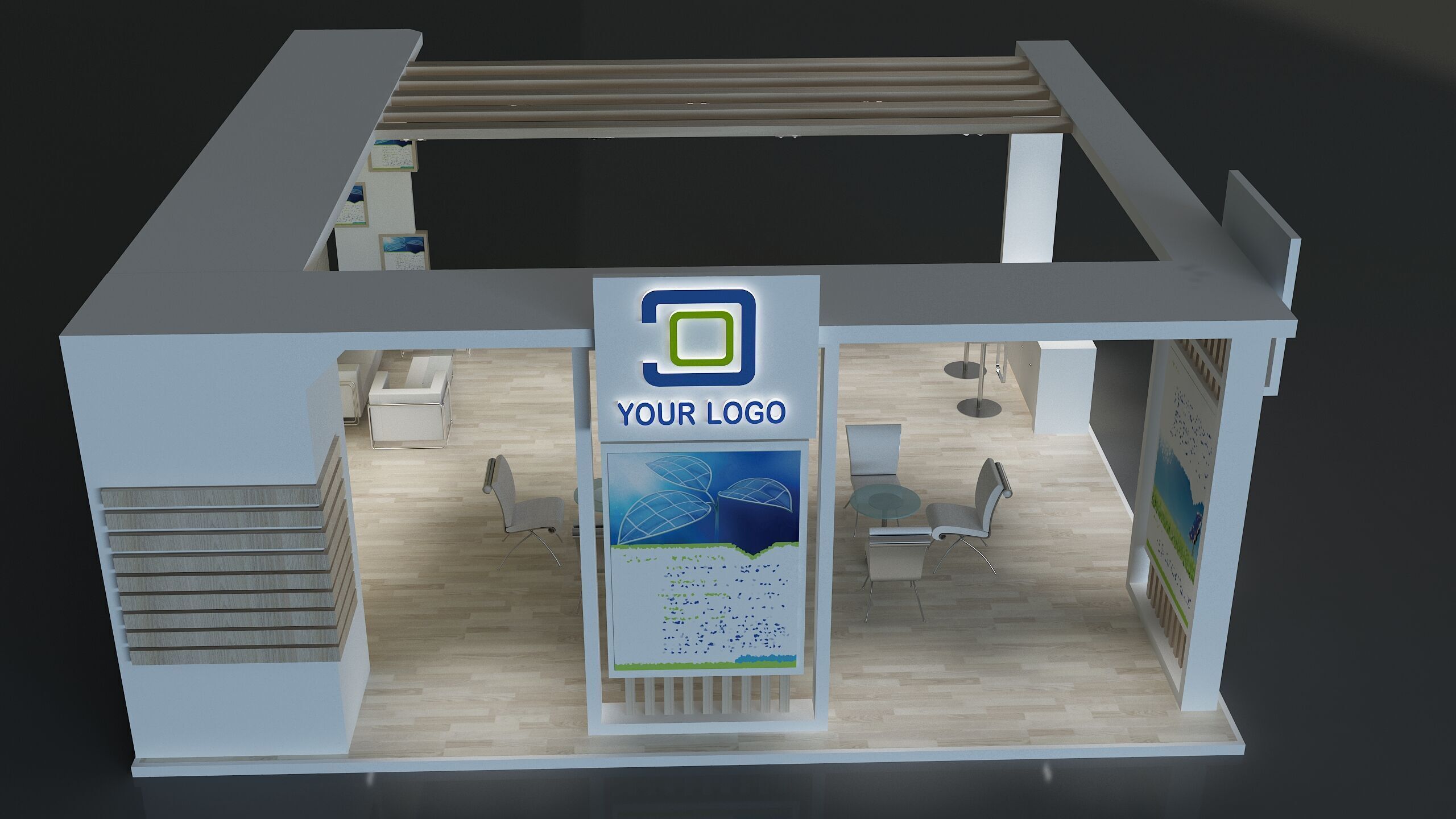  Booth Exhibition Stand a672b 3D model_9